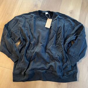 NWT Goumi Kids Asphalt Adult Sweatsuit Top SZ XXL Black Pullover Crew Sweatshirt
